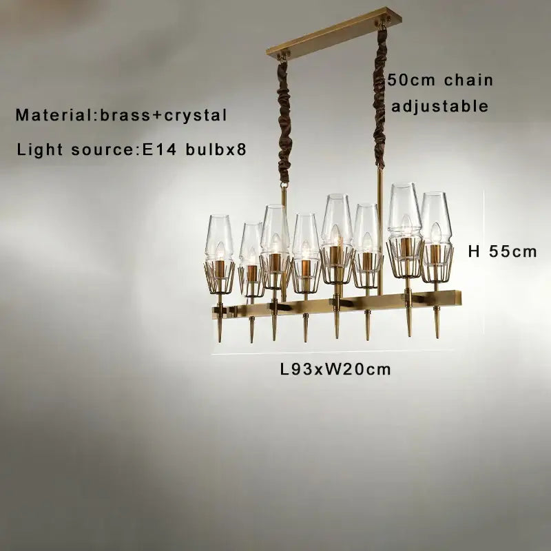Bronze Crystal Pendant Lamp