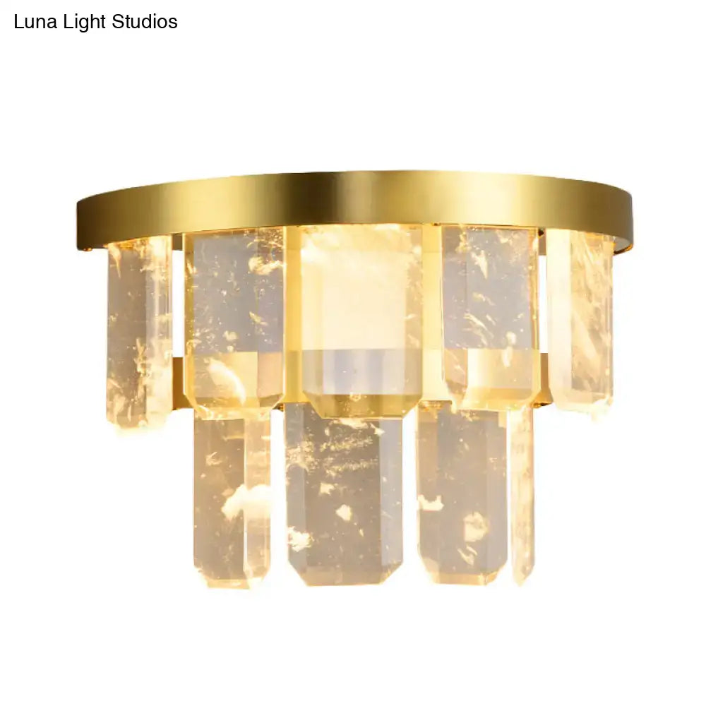 Brass Crystal Wall Sconce