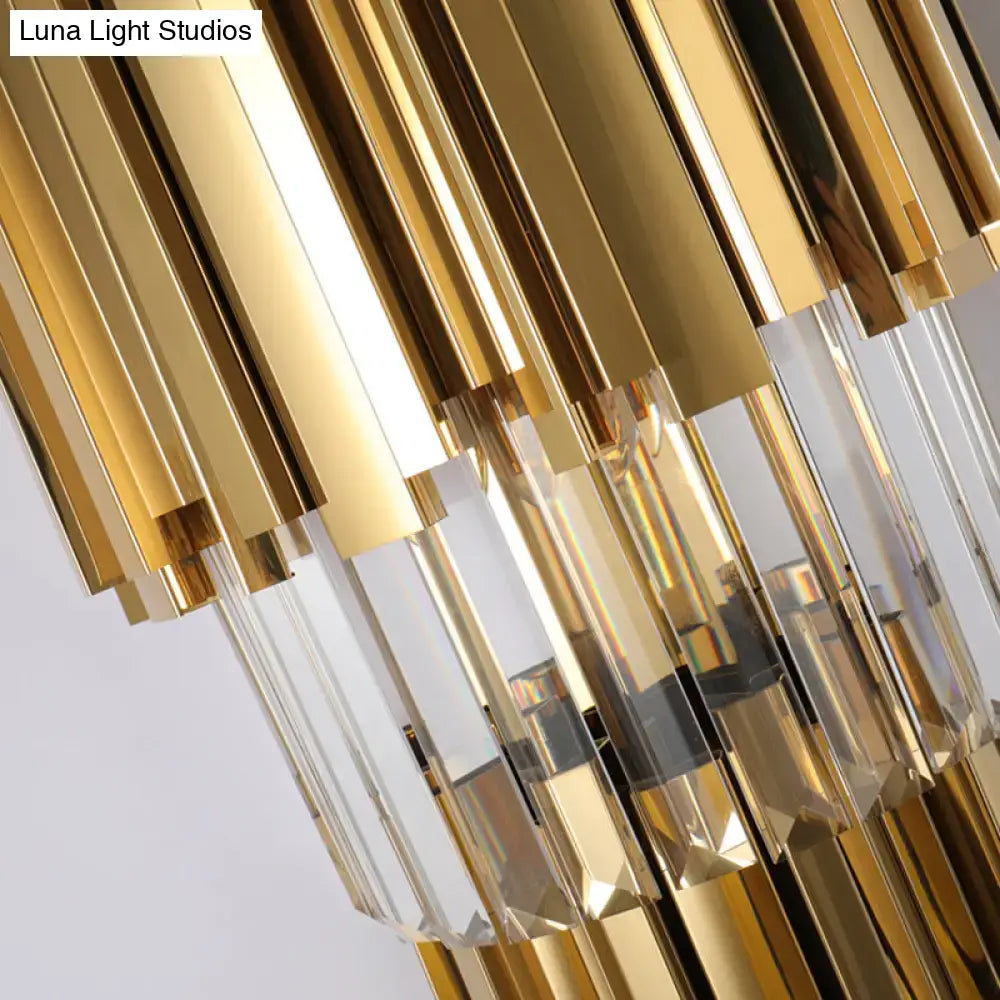 Brass Crystal Prism Wall Lamp 2-3 Light