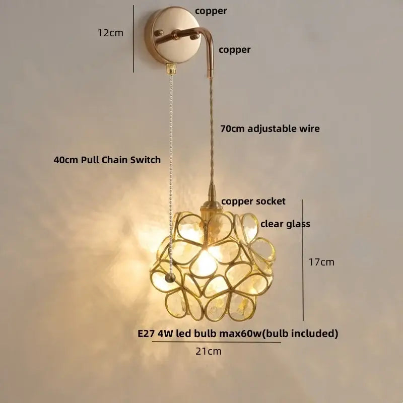 Brass Cube LED Wall Light