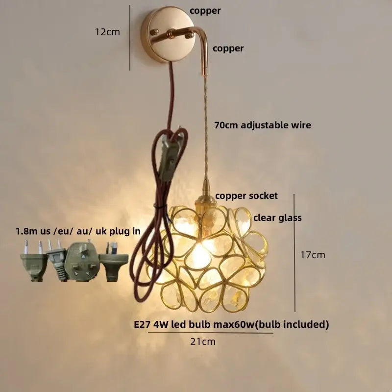 Brass Cube LED Wall Light