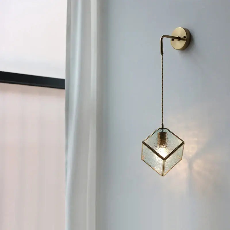 Brass Cube LED Wall Light