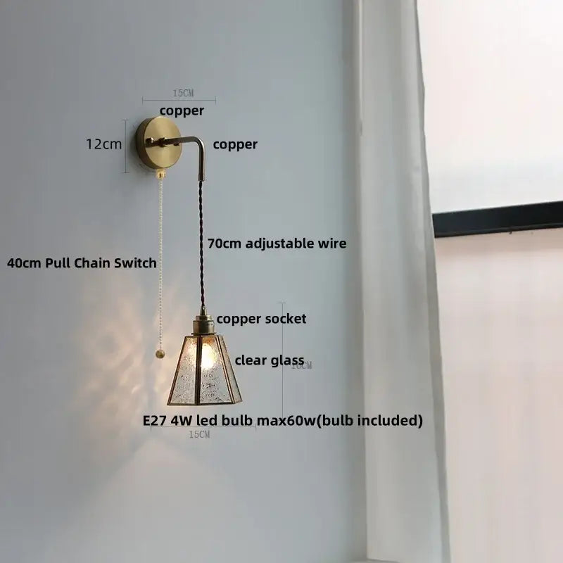 Brass Cube LED Wall Light