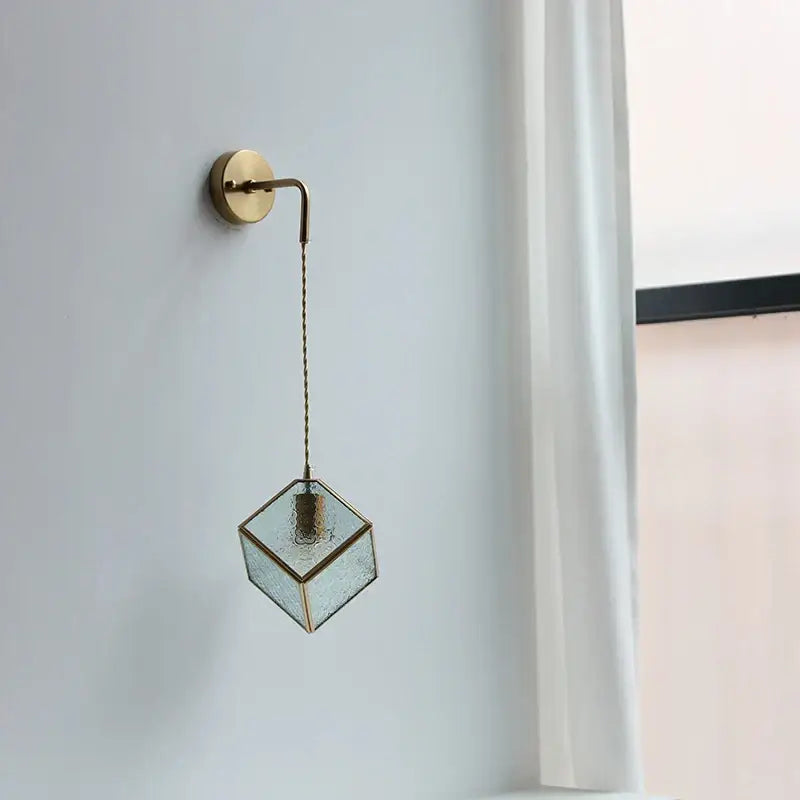 Brass Cube LED Wall Light