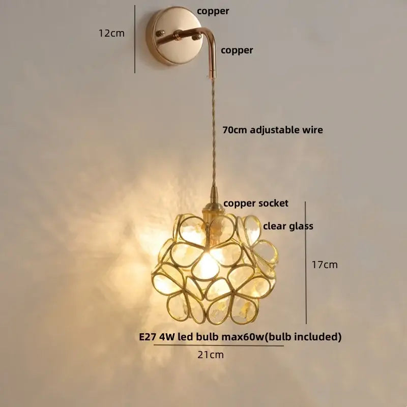 Brass Cube LED Wall Light