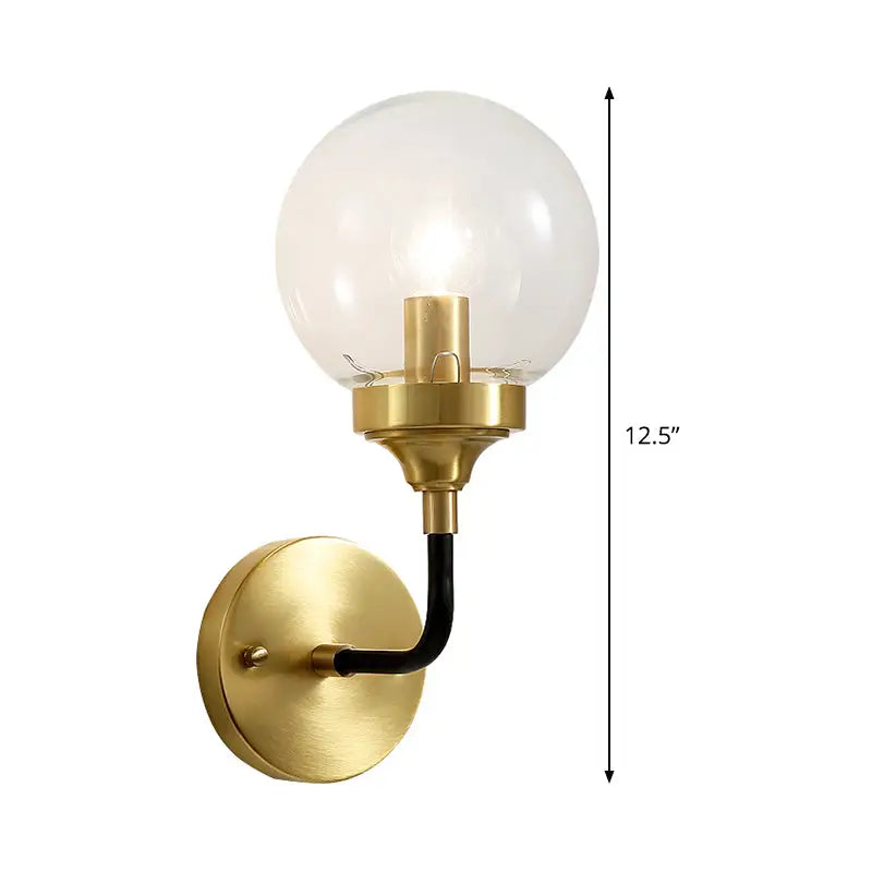 Brass Curved Wall Sconce