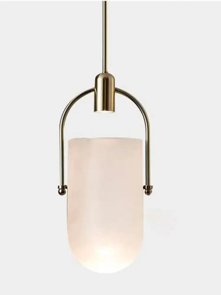 Brass Bucket Glass Chandelier