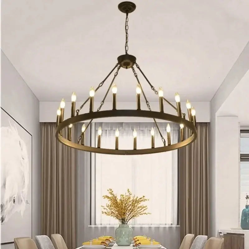 Brass Double Tier Chandelier