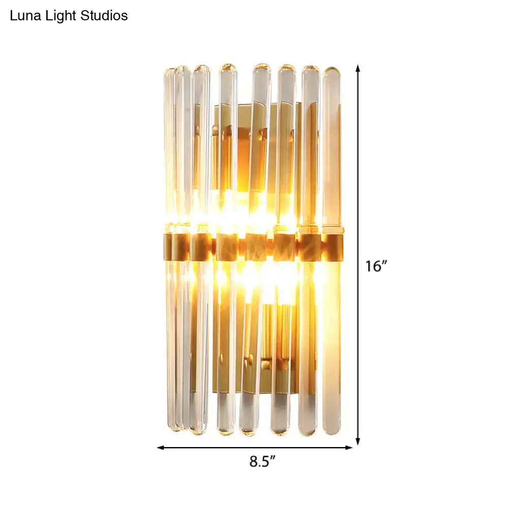 Brass Crystal Sconce Lamp