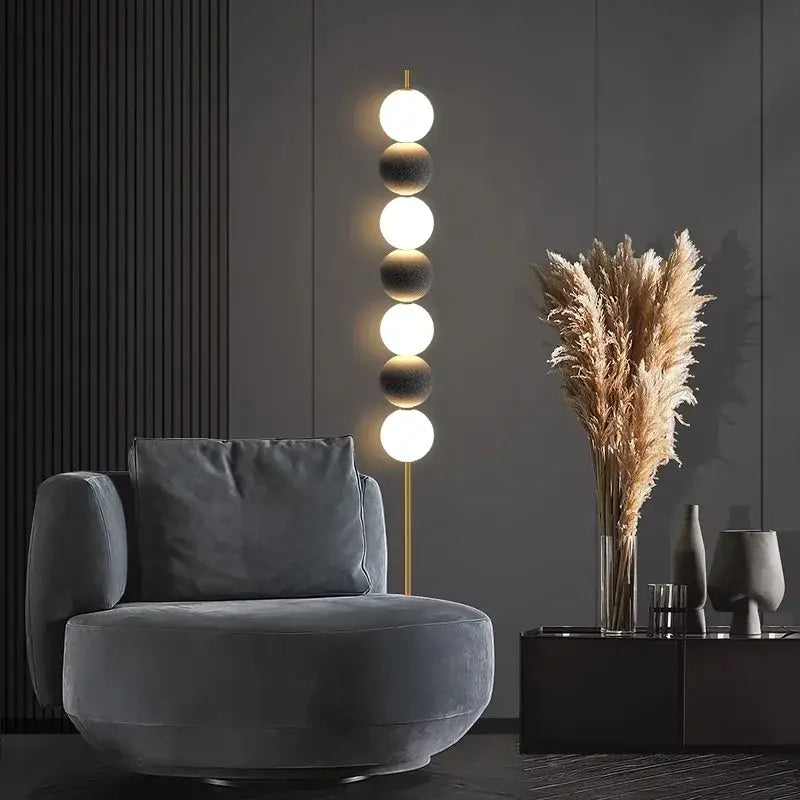 Brass Sphere Floor Lamp