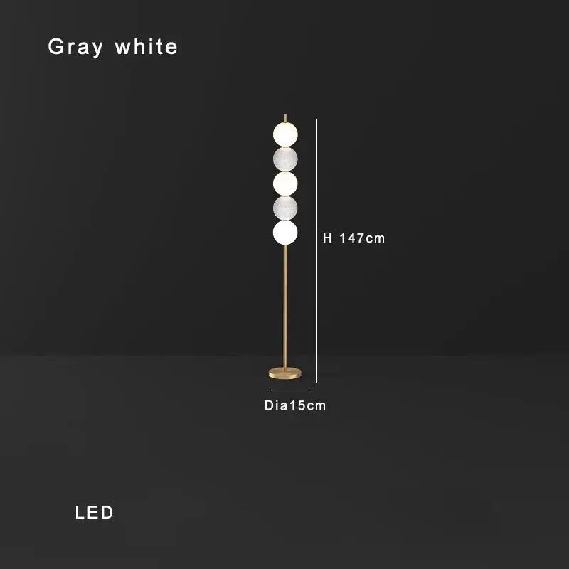 Brass Sphere Floor Lamp