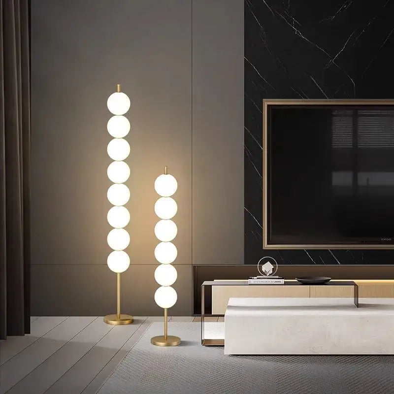 Brass Sphere Floor Lamp