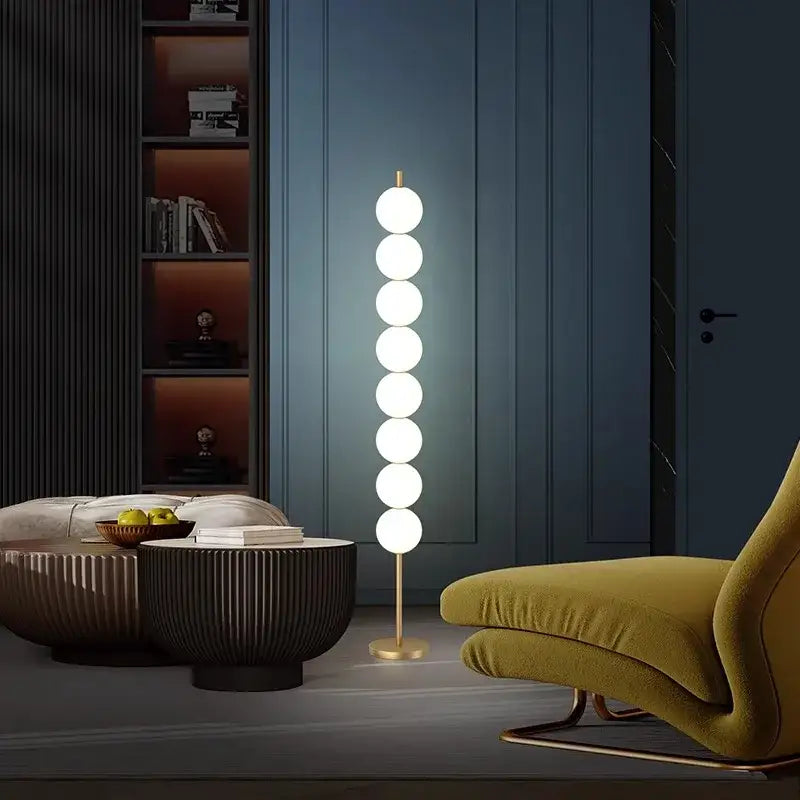 Brass Sphere Floor Lamp
