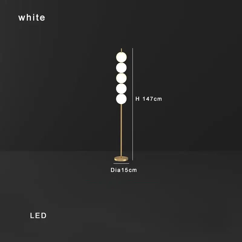 Brass Sphere Floor Lamp
