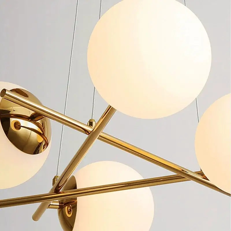 Brass French Glass Pendant