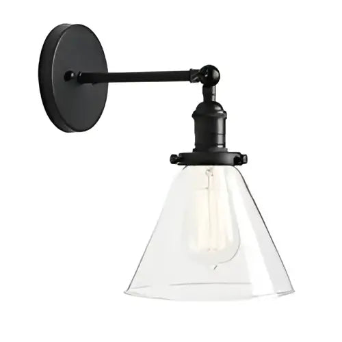 Brass Funnel Glass Sconce