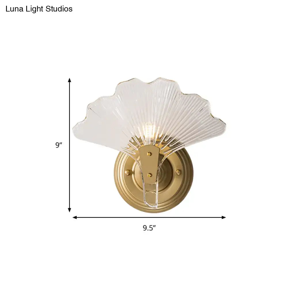 Brass Ginkgo Wall Sconce