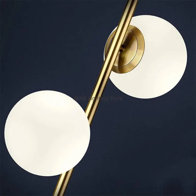 Brass Glass Ball Floor Lamp
