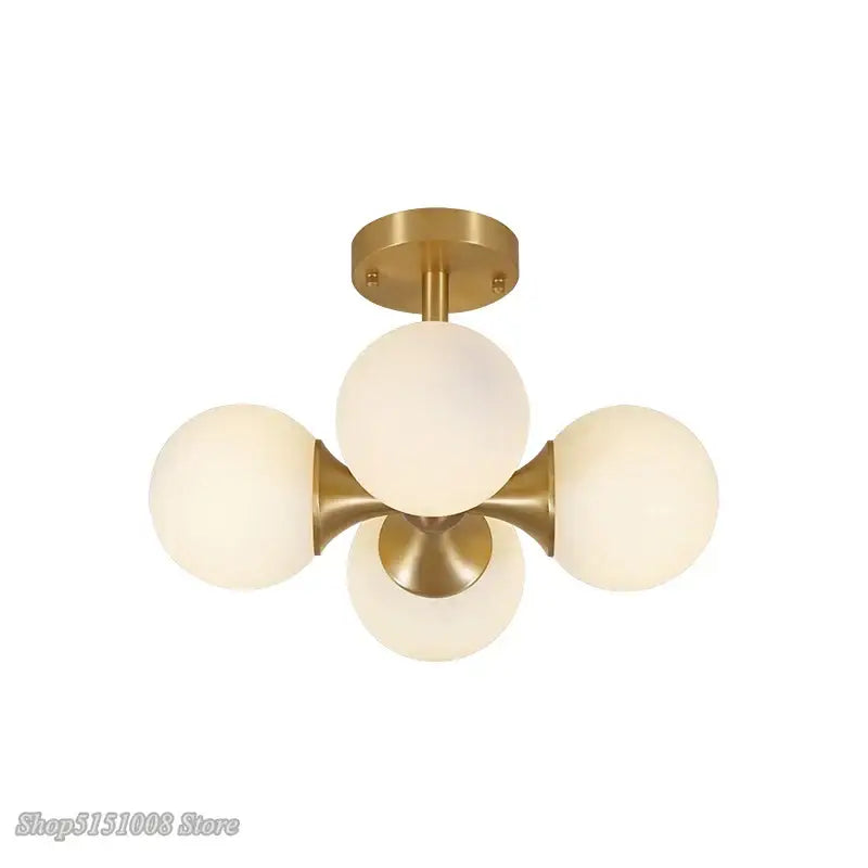 Brass Glass Ceiling Light For Multiple Rooms