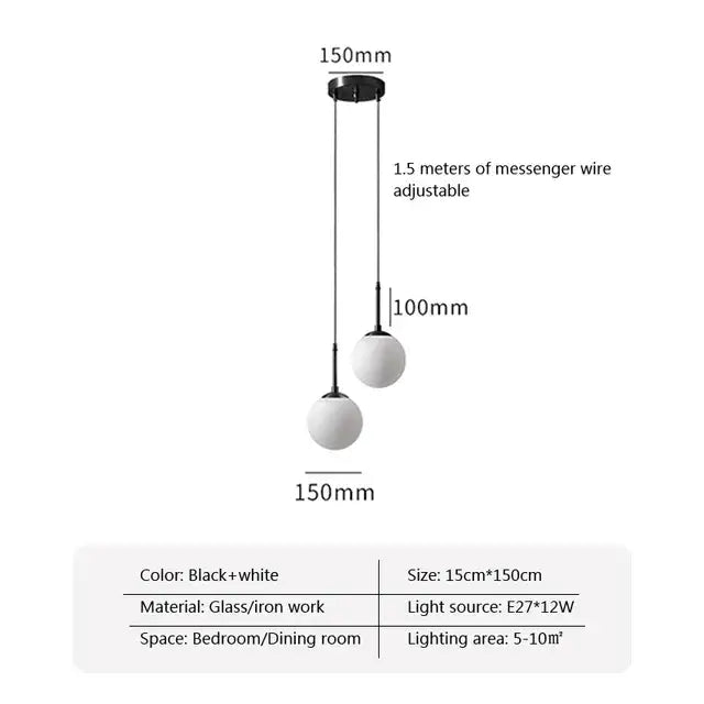 Brass Glass LED Chandelier