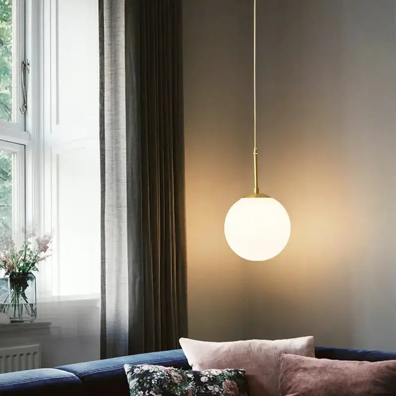 Brass Glass LED Chandelier