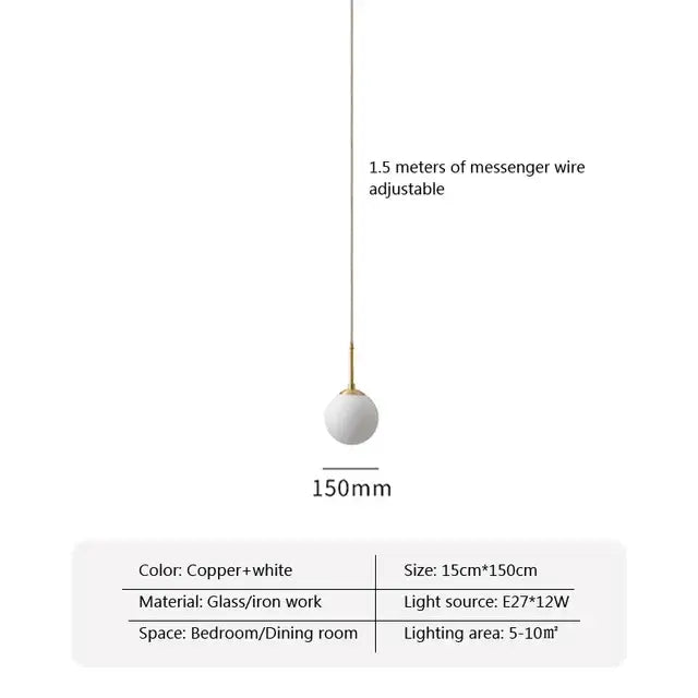Brass Glass LED Chandelier