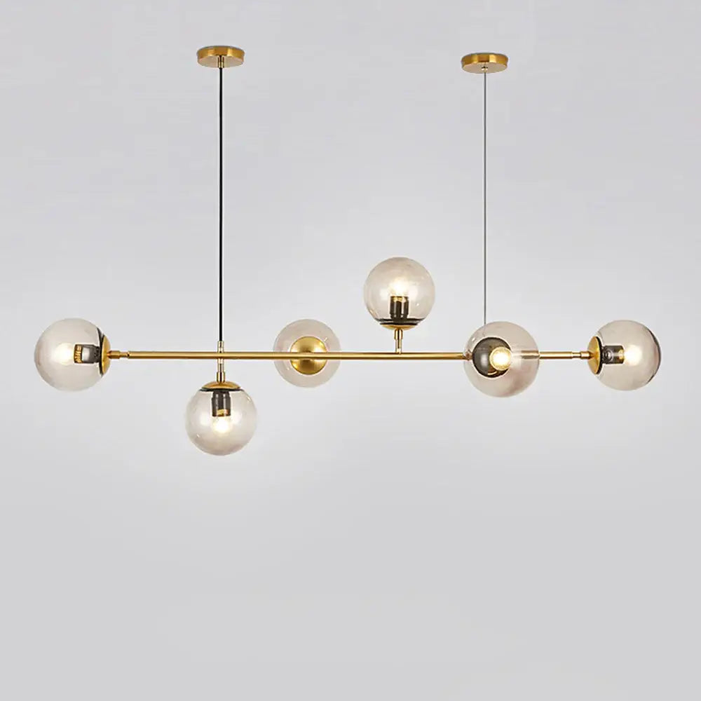 Brass Glass Chandelier Light Horizontal or Vertical
