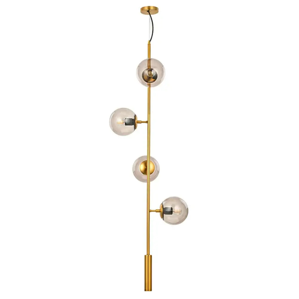 Brass Glass Chandelier Light Horizontal or Vertical