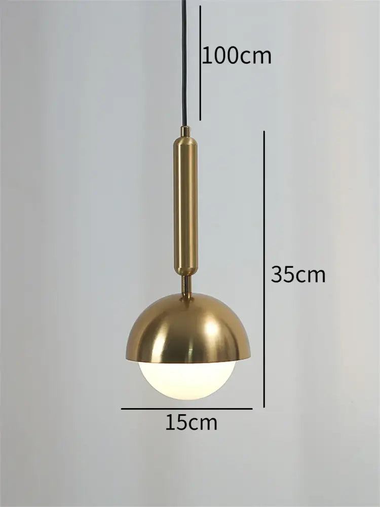 Brass Glass Pendant Chandelier For Parlors Studies