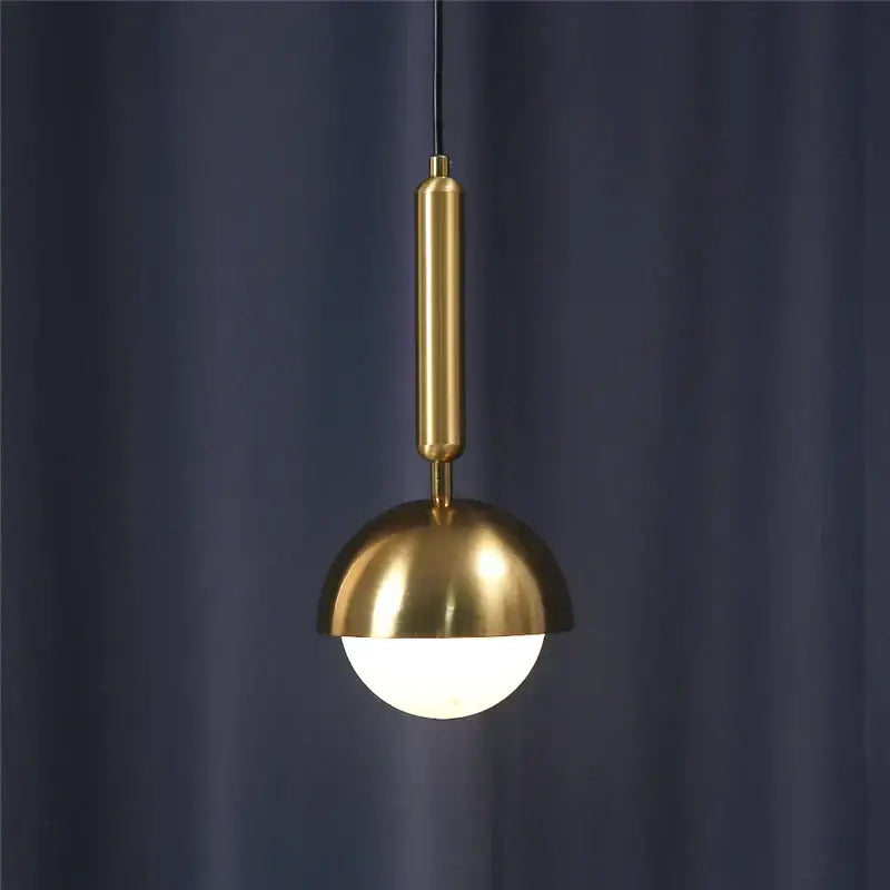 Brass Glass Pendant Chandelier For Parlors Studies