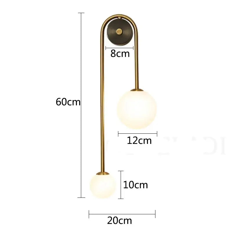 Brass Globe Wall Light