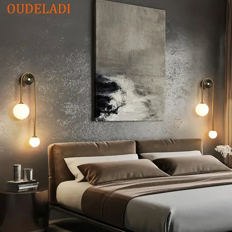 Brass Globe Wall Light