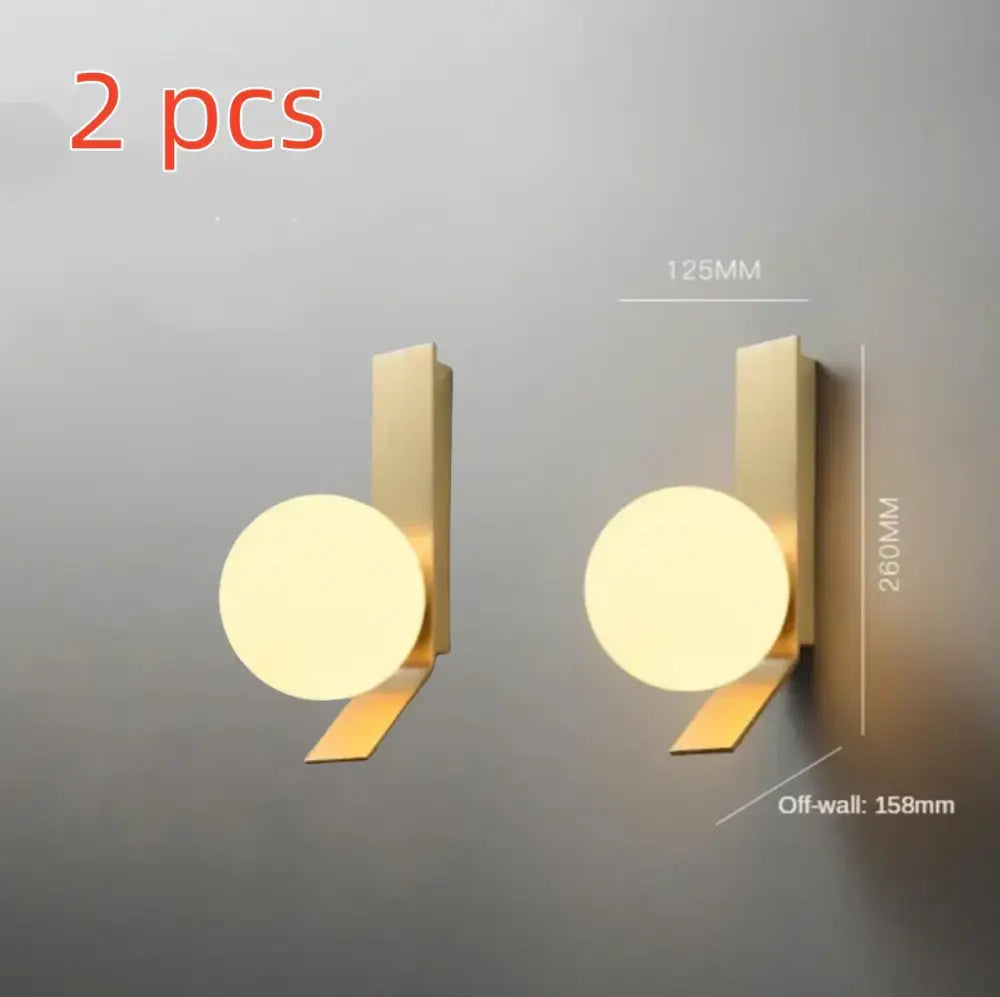 Brass Globe Living Room Wall Sconce