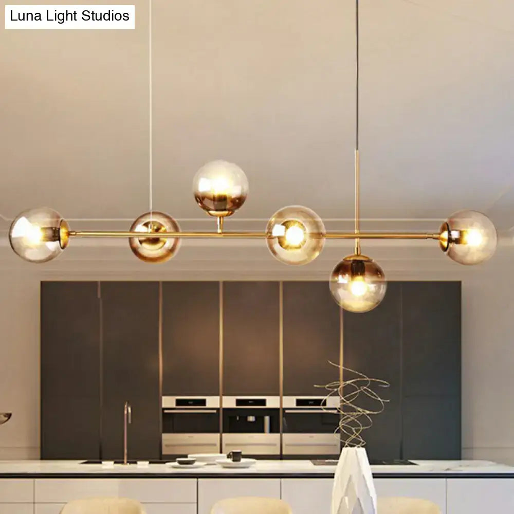 Cognac Glass Pendant Light