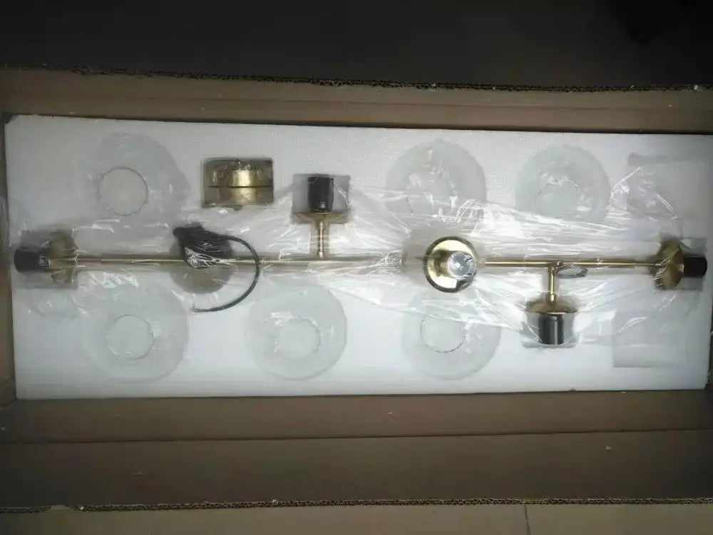 Brass Globe 6-Head Kitchen Bar Pendant Light