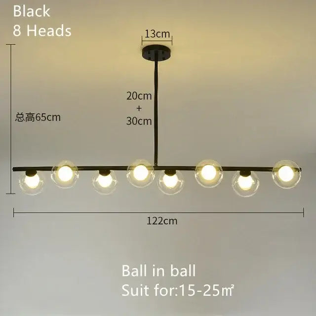 Glass Globe Pendant Chandelier