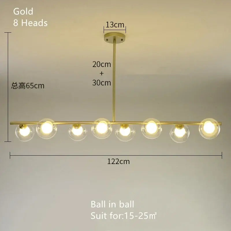 Glass Globe Pendant Chandelier