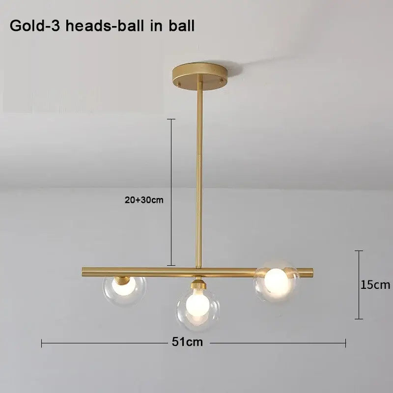 Glass Globe Pendant Chandelier
