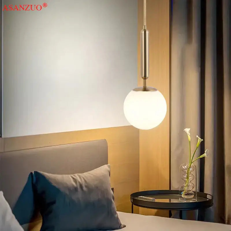 White Globe Pendant Light