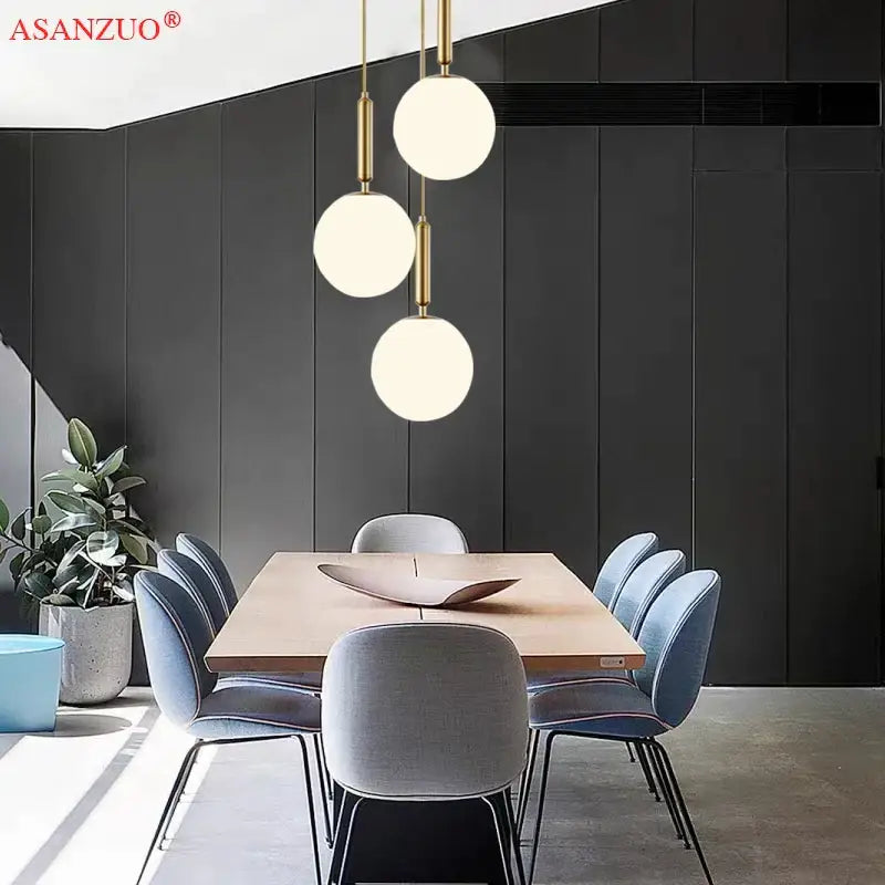 White Globe Pendant Light