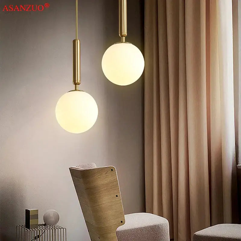 White Globe Pendant Light