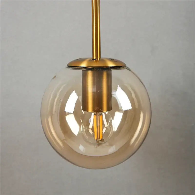 Amber Globe Wall Lamp