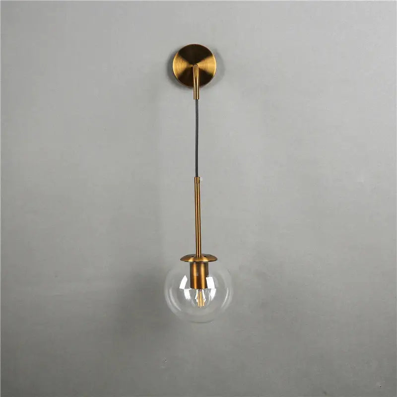 Amber Globe Wall Lamp