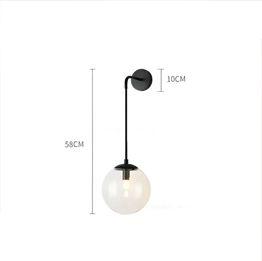 Amber Globe Wall Lamp