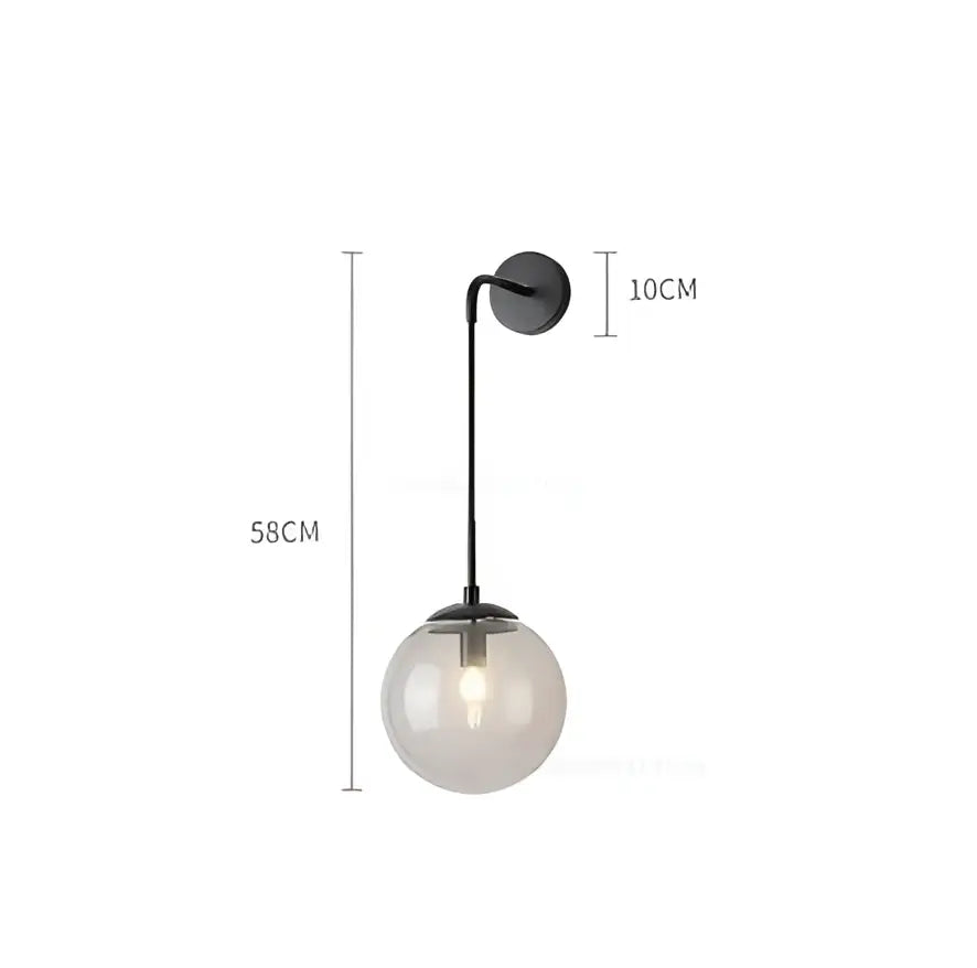 Amber Globe Wall Lamp