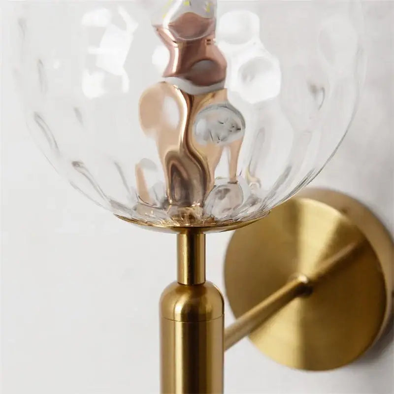 Brass Glass Globe Lamp