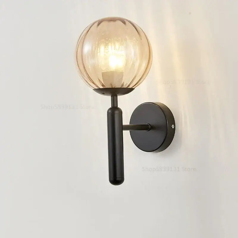 Brass Glass Globe Lamp