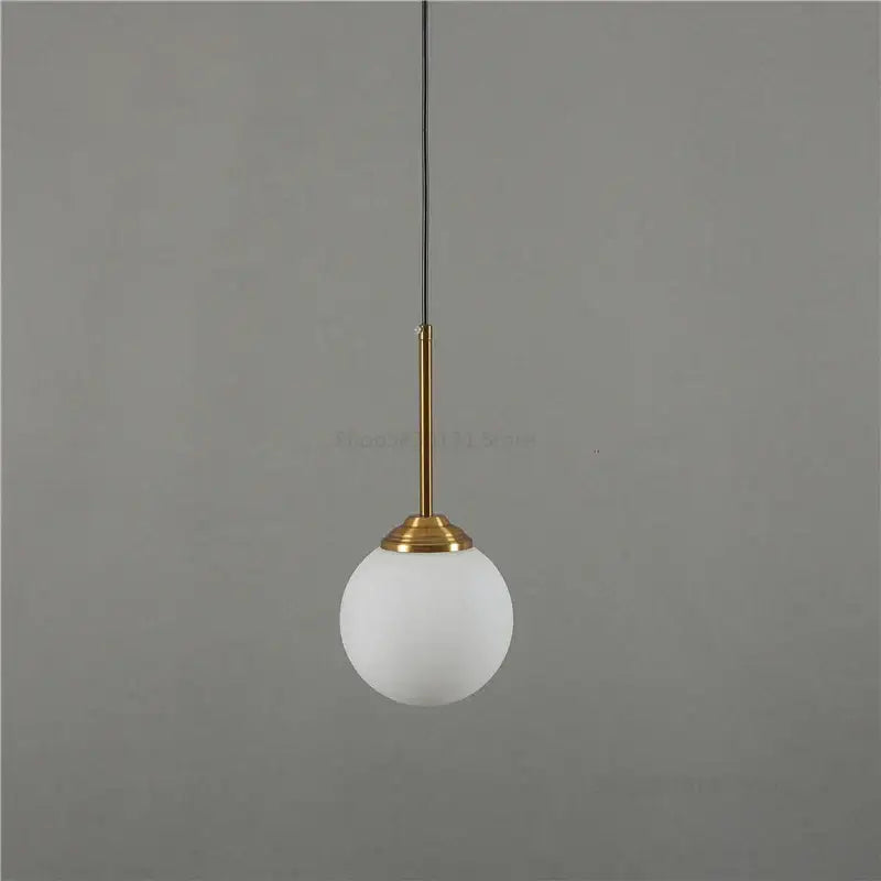 Brass Glass Pendant Light for Bedroom or Study