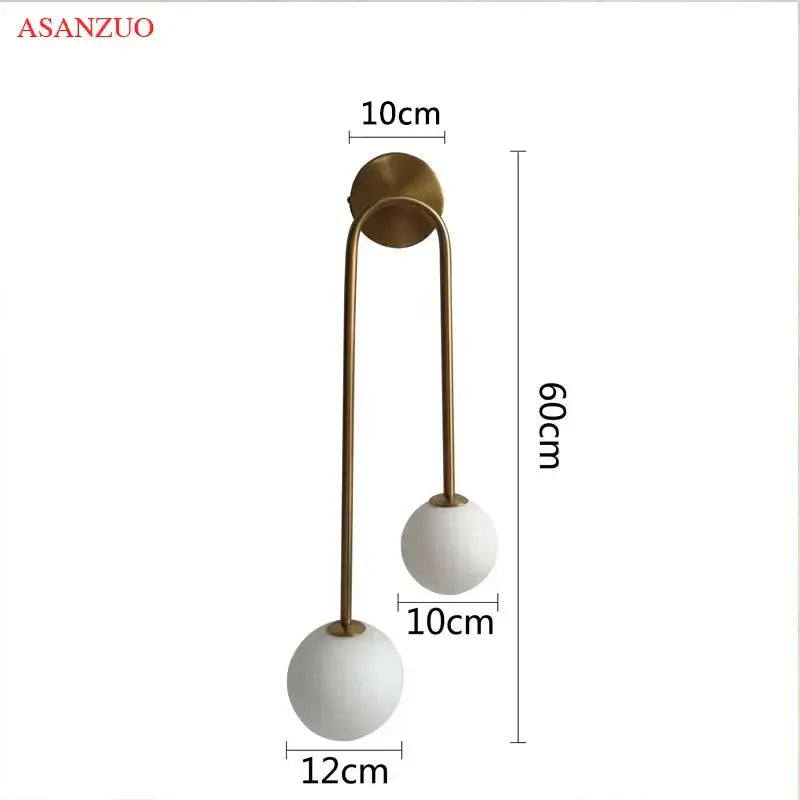 Brass LED Wall Sconce with Dual Adjustable Bulbs