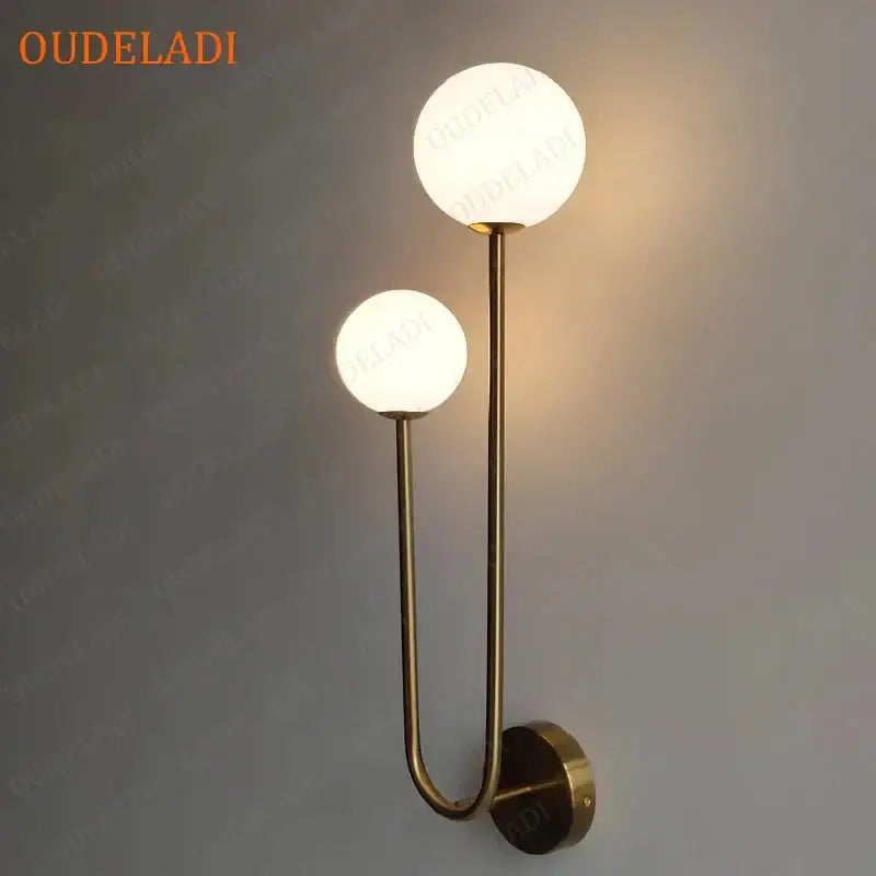Brass LED Wall Sconce with Dual Adjustable Bulbs